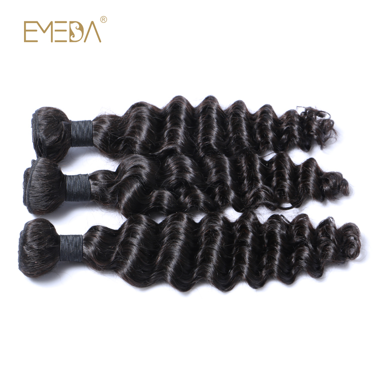 Wholesale Human Hair Weave Brazilian Unprocessed Virgin Hair Bundles Deep Wave Hair  LM349